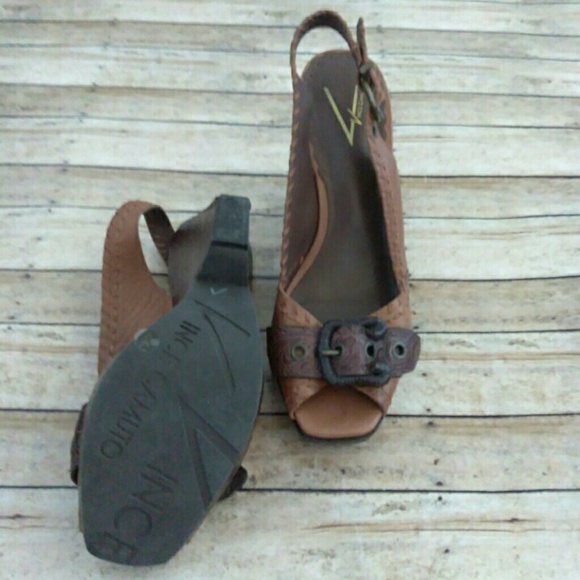 Brown Sandal Wedges Vince Camutto with Design - Picture 5 of 12
